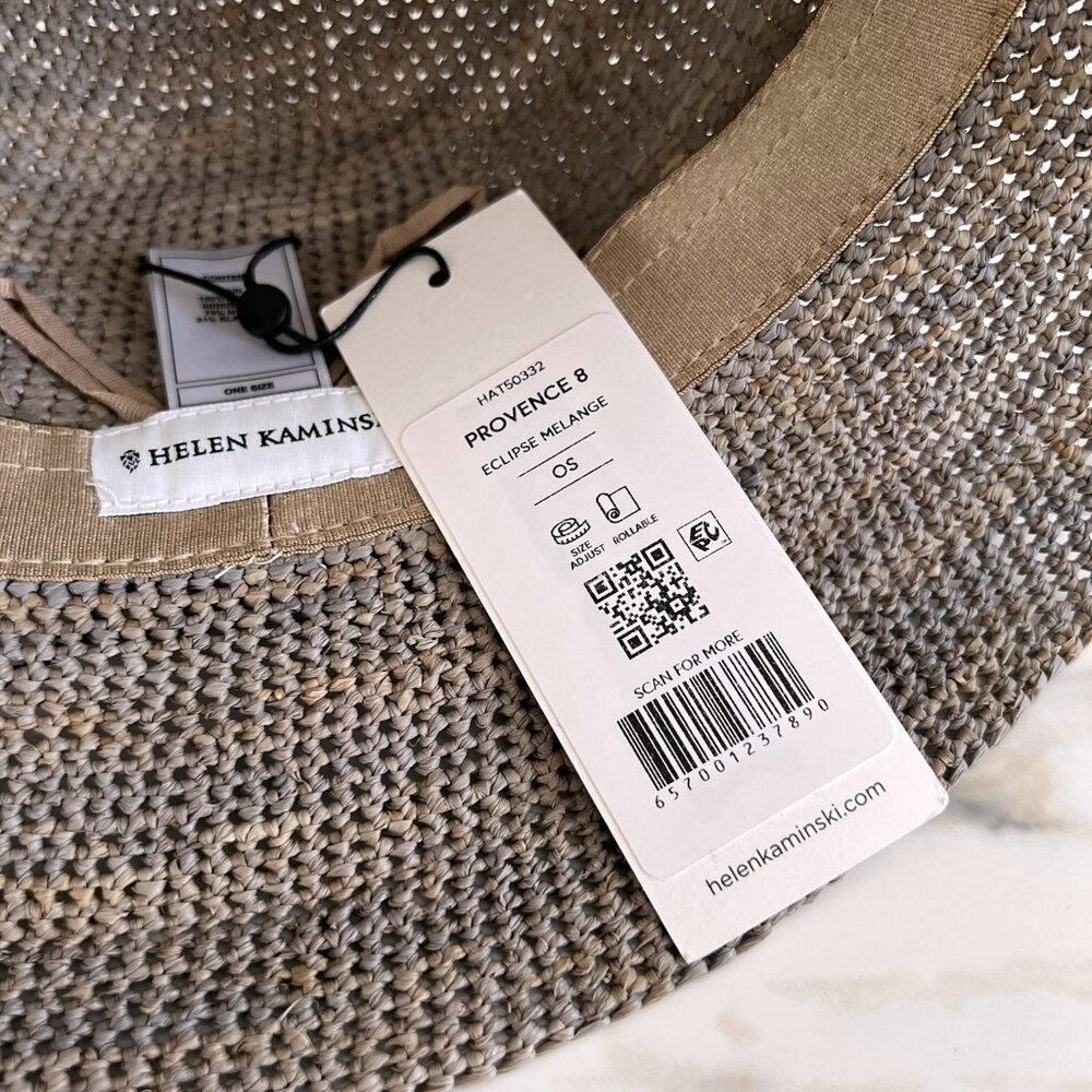 NWT - Helen Kaminski Provence 8 Raffia Hat - Eclipse Melange 👒 (#800) - Picture 8 of 9
